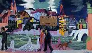 Ernst Ludwig Kirchner View of Basel and the Rhine Spain oil painting artist